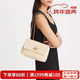 汤丽柏琦（Tory Burch）Kira小号羊皮单肩斜挎包 托里伯奇女士链条手提包 时尚大牌女包 奶油白（金扣）90452 122 尺寸：长22.5*宽8*高15cm