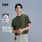 森马（Semir）短袖T恤男夏季纯棉针织衫情侣户外印花上衣101325100231