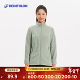 迪卡侬（DECATHLON）保暖户外抓绒衣外套男女运动宽松秋摇粒绒外套冲锋衣内胆 女款-全拉链-苍穹绿 M