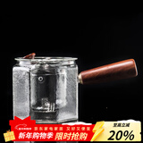 容山堂衣舍锤目纹玻璃煮茶器耐热泡茶壶家用电陶炉茶炉茶具套装 锤目纹玻璃煮茶器-八角款