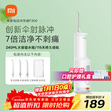 米家小米立式冲牙器洗牙器水牙线 F300烟纱白 创新散射脉冲 4档模式牙齿冲洗器 送男女友礼物新年礼物
