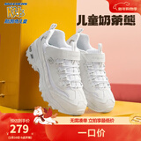 Skechers斯凯奇奶茶熊儿童熊猫鞋秋冬男女童运动鞋经典黑白老爹鞋996212L 212龙眼冰茶 35