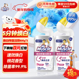 威猛先生（Mr Muscle）洁厕灵 600g*2瓶 恋恋桃花 含84精华 洁厕剂 除菌洁厕液 马桶清洁