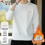 啄木鸟（TUCANO）卫衣男士潮流宽松圆领长袖t恤加绒保暖休闲打底衫套头上衣服男装