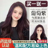 绿宸（2盒装）染发剂膏植萃男女士染头发遮盖白发物泡泡纯染发膏400ml 葡萄紫 200ml*1盒 c3.66