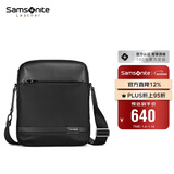 新秀丽（Samsonite）斜挎包精品男士单肩包超纤挎包时尚男包休闲实用TN5*09004黑色