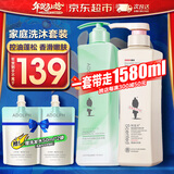 阿道夫白牡丹洗发水800ml*2大瓶家庭套装 氨基酸控油洗头膏露留香男女士 白牡丹洗发水800ml+沐浴露680ml