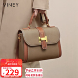 viney牛皮包包女包斜挎妈妈包中年手提单肩包生日新年礼物送女生女友