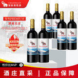 智象【热门商品】冰川赤霞珠干红葡萄酒750ml*6整箱智利进口红酒