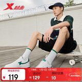 特步（XTEP）特步情侣男女板鞋小白鞋空军一号春夏季透气运动休闲板鞋
