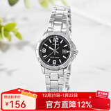 卡西欧手表女 三眼防水钢带 时尚简约通勤轻奢  石英女表学生表 LTP-V004D-1B2