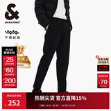 杰克·琼斯（JACK&JONES）男装秋冬季商务通勤舒适个性潮百搭抗皱休闲裤锥形裤子品牌男裤 E40黑色 第二批 30 170