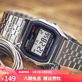 卡西欧（CASIO）手表 经典方块小金表时尚ins复古男表女表情侣表夜光电子表 A159W-N1D 33mm表盘男款