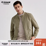 千纸鹤（Q ZHIHE）翻领夹克外套男春秋季新款商务休闲衣多穿干部行政薄款30939 02A芥绿 L