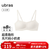 ubras虞书欣同款无尺码【小奶皮文胸】细肩带粉底液美背内衣女文胸 文胸-燕麦奶色 均码 -标准版【背勾款】100-130斤