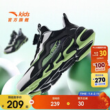 安踏儿童跑步鞋男女童2025秋季细网赤焰运动纽扣透气跑鞋A12435523J