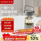 北鼎（Buydeem）茶水分离玻璃杯 高颜值户外便携随手杯办公泡茶杯