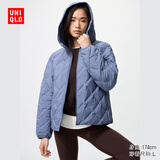 优衣库女装PUFFTECH空气棉服连帽外套/25秋冬新款478571 478571/63天蓝色 XL