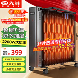先锋（SINGFUN）取暖器 取暖电器 电油丁热浪油汀 电暖器 电暖气片烤火炉 大面积电暖炉 15片电热油汀DYT-SS15