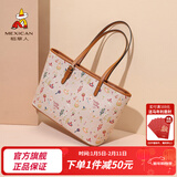 稻草人（MEXICAN）女包2026新款潮流欧美手提包女大容量复古手提女新年礼物送女生 卡其色-小版