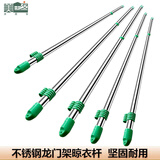 美居客 不锈钢晒衣杆免打孔阳台伸缩晾衣杆龙阳门晾衣架固定单杆1.58-3m