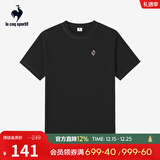 乐卡克法国公鸡夏季圆领短袖T恤 L242UECA0302 炫黑色-2 XL