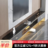 澳之音 超薄悬空电视柜壁挂式现代简约小户型客厅意式轻奢岩板茶几组合 2米/莎罗兰岩板/电视柜/A款