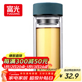 富光 男女士双层玻璃杯 高硼硅泡茶杯 茶水分离水杯带茶隔杯子500ml