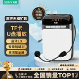 索爱（soaiy）S318小蜜蜂扩音器教师专用蓝牙音箱音响小喇叭TF卡U盘录音麦克风户外导游便携式教学Type-c 黑