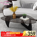 时黛家居异形茶几简约轻奢 小户型客厅阳台极简玻璃创意网红茶几桌