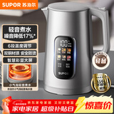 苏泊尔（SUPOR）电热水壶 1.7L大容量调温保温 恒温水壶 大彩屏实时显温烧水壶 316L不锈钢电水壶SW-17J82A