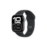 Apple/苹果 Watch Series 10 智能手表GPS+蜂窝款42毫米亮黑色铝金属表壳黑色运动型表带M/L MWXN3CH/B