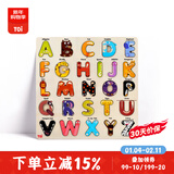 TOI配对拼图儿童形状配对认知板婴幼儿木制玩具1-2-3岁儿童生日礼物 字母板+语言认知