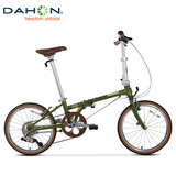 大行（DAHON）D10折叠自行车20英寸10速成人复古单车HAC003 橄榄绿