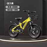 凤凰（Phoenix）儿童自行车儿童单车3-6岁小孩自行车6-10岁儿童自行车凤凰自行车 顶配活力黄丨一体轮+双碟刹+礼包 18寸【适合120-150cm】