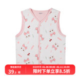 歌瑞家（greatfamily）儿童马甲 秋季新款女上装男童装马夹双面布两面穿乐友 蝴蝶结兔【女童】 100