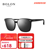 BOLON暴龙太阳镜防晒休闲墨镜男女偏光方框户外驾驶开车眼镜礼物 BL3027D11暗黑反光-高清偏光镜片