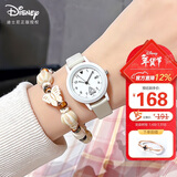 迪士尼（Disney）手表女简约小圆盘带日历石英表初高中学生女孩防水手表新年礼物