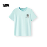 森马（Semir）[商场同款]短袖T恤女小狗刺绣夏季2025宽松衣服休闲101325100092