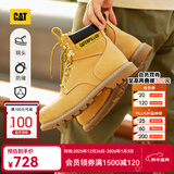 卡特（CAT）卡特经典大黄靴马丁靴男士牛皮钢头防撞固特异耐磨高帮鞋P89162 黄色 40