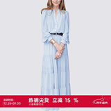 MeetMetro玛依尔法式仙女连衣裙女2025秋新款高端气质纯欲风裙子礼服长裙 浅蓝【现货】 XL