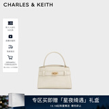 CHARLES&KEITH鳄鱼纹凯莉包手提斜挎婚包包女包生日礼物新年礼物CK2-50270880-1 Ivory象牙色 S