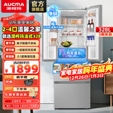 澳柯玛（AUCMA）328升法式四门风冷无霜多门冰箱 冷冻冷藏双变频一级能效净味保鲜 节能低噪大容量大空间以旧换新 BCD-328WPNE灰色