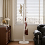 家逸实木衣帽架卧室衣架落地简约挂衣架家用卧室挂衣服架子