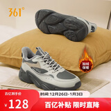 361°运动鞋男冬季加绒保暖复古休闲老爹跑步棉鞋子男672336762F-1