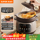 苏泊尔（SUPOR） 电炖锅 电炖盅 煲汤锅炖汤锅 燕窝炖盅 煮粥锅 电煮锅 紫砂微压鲜炖5L 快炖DG50YC875