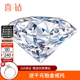 喜钻  GIA裸钻定制钻石戒指求婚结婚克拉钻戒女30分50分1克拉新年礼物 定制余额，详询客服1（可用）