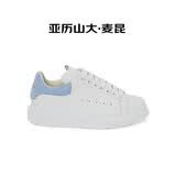 亚历山大麦昆（Alexander McQueen）女鞋经典小白鞋淡蓝尾礼物553770-WIAIH 38