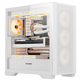 长城（Great Wall）冰霜X7W白色电脑机箱（背插主板/磁吸铁面板/0.75mm厚五金/四面便拆装/360水冷位/9风扇位/5090）