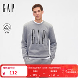 盖璞（GAP）男女装2025秋季新款印花logo抓绒圆领卫衣合身上衣美版542214 灰色 645634 2XL 美码 3XL亚洲码185/124A 【偏大，建议拍小一码】